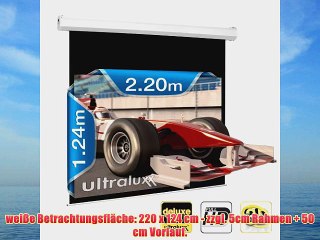 Download Video: 253cm (220x124 sichtbar) ULTRALUXX ? CINEXX DELUXE - 16:9 LUXUS PROFI Motorleinwand  IR-Fernbedienung