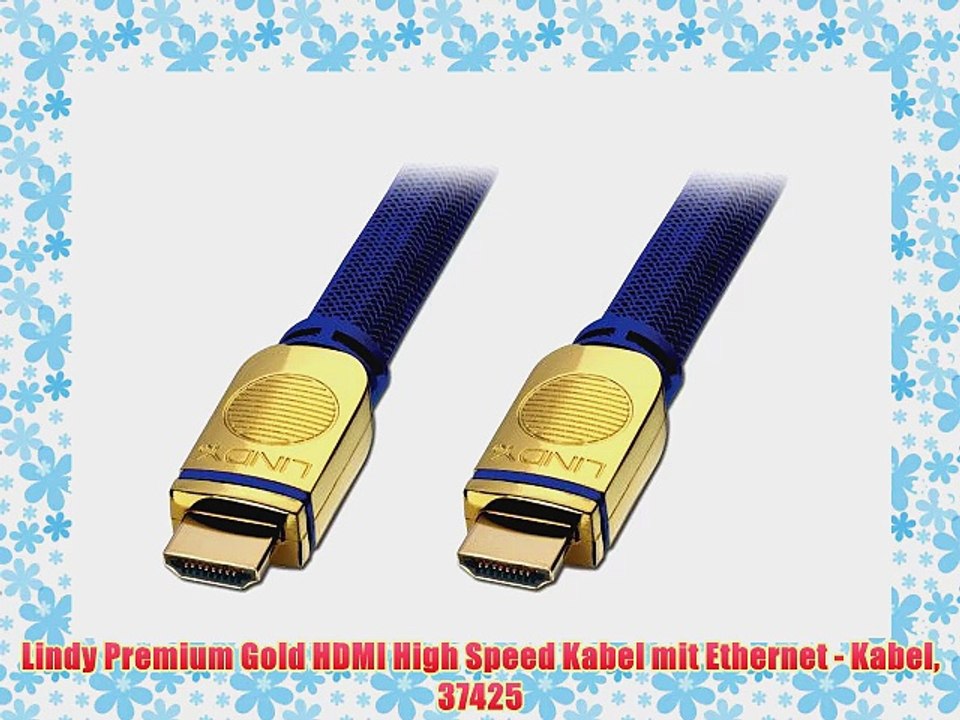 Lindy Premium Gold HDMI High Speed Kabel mit Ethernet - Kabel 37425