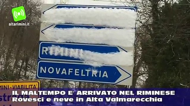 Rovesci e neve, il maltempo è arrivato in provincia di Rimini