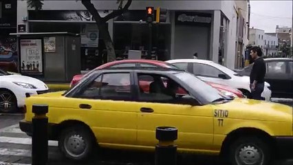 kırmızı ışıkta yayayolunda araba...bizde olsa ezip geçerlerdi