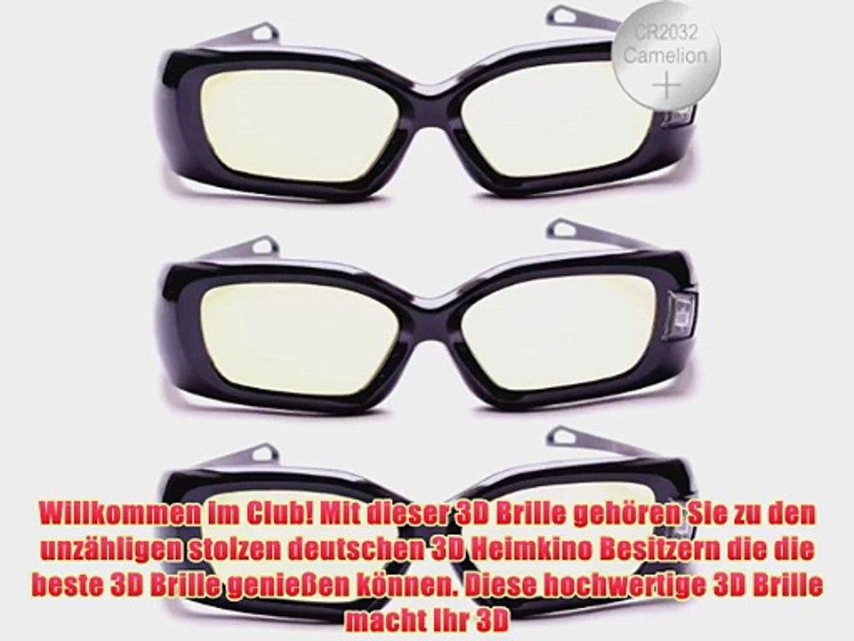 3 St?ck 3D Brillen BLACK PERFEKT [3G] der Marke VIDIMENSIO? f?r alle 3D ready DLP Projektoren