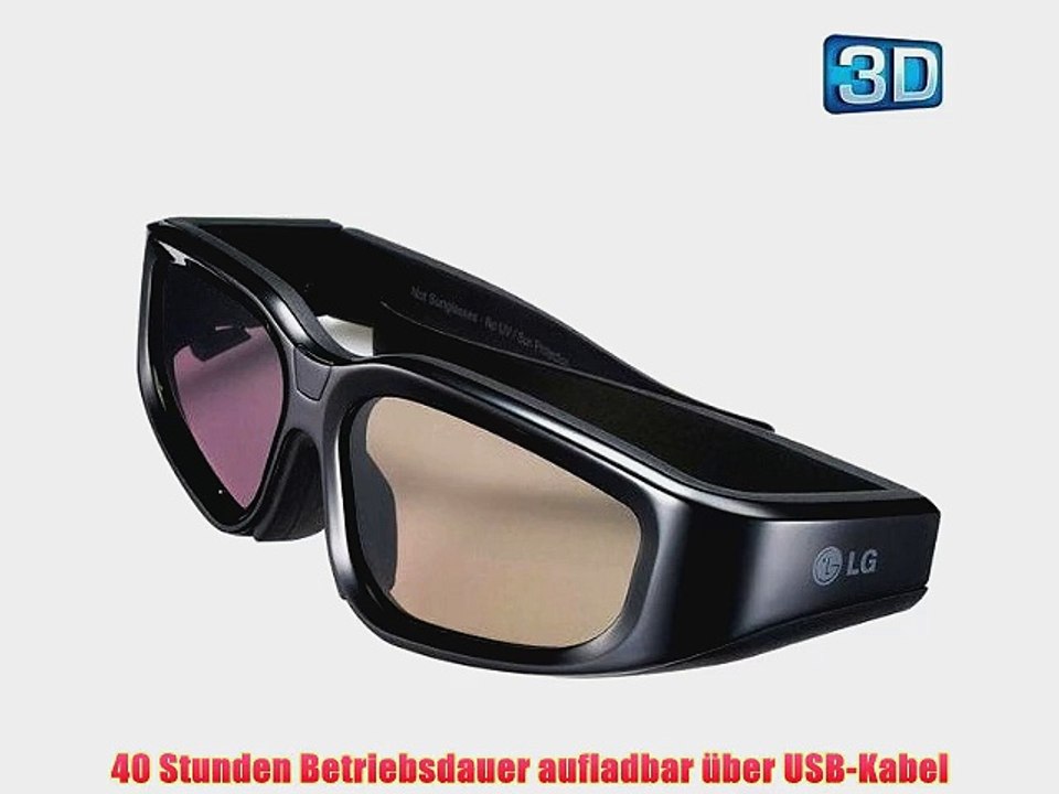 LG AG-S110 3D Brille (40 Stunden Betriebsdauer aufladbar ?ber USB-Kabel) schwarz