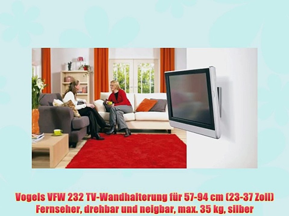 Vogels VFW 232 TV-Wandhalterung f?r 57-94 cm (23-37 Zoll) Fernseher drehbar und neigbar max.