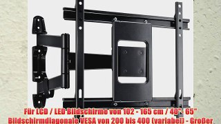 Vivanco WM 4735 Wandhalterung f?r LCD / LED-TV's bis max.165 cm (65 Zoll max.35 kg voll beweglich)