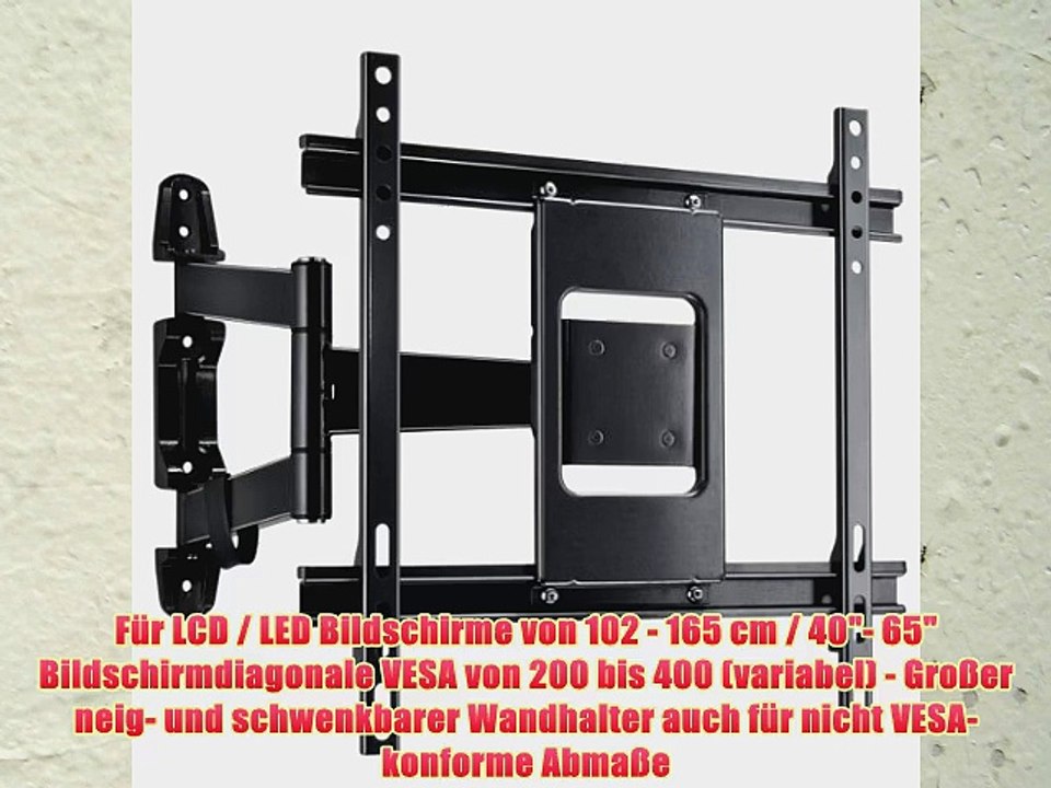 Vivanco WM 4735 Wandhalterung f?r LCD / LED-TV's bis max.165 cm (65 Zoll max.35 kg voll beweglich)
