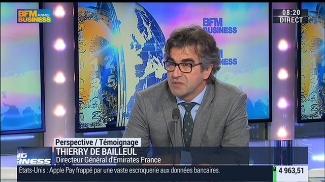La compagnie aérienne Emirates crée beaucoup d'emplois en France : Thierry de Bailleul - 06/03