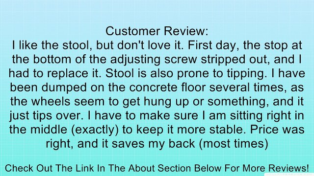 Powerbuilt 620478 Heavy Duty Rolling Brake Stool Mechanic Seat Review