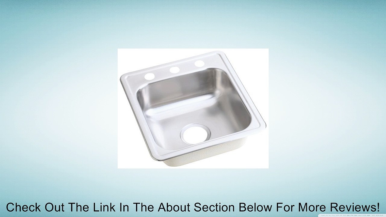 Elkay D117193 Dayton 17-Inch by 19-Inch Stainless Steel Three-Hole Bar Sink, Satin Finish Review