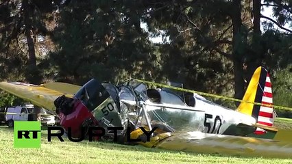 Harrison Ford drops his plane in the Golf Course