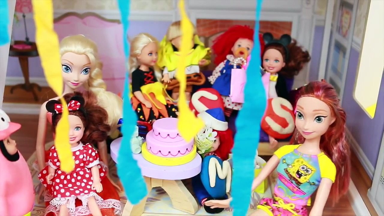 Frozen Toby Birthday B-DAY Party Amber Part 3 Anna Barbie SpongeBob Kelly Mickey AllToyCollector