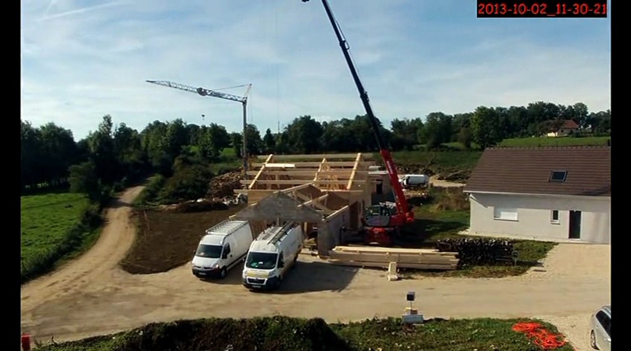 Montage d'une Maison ossature Bois BOILLOD