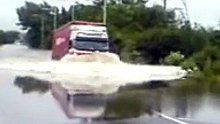 truck through flood