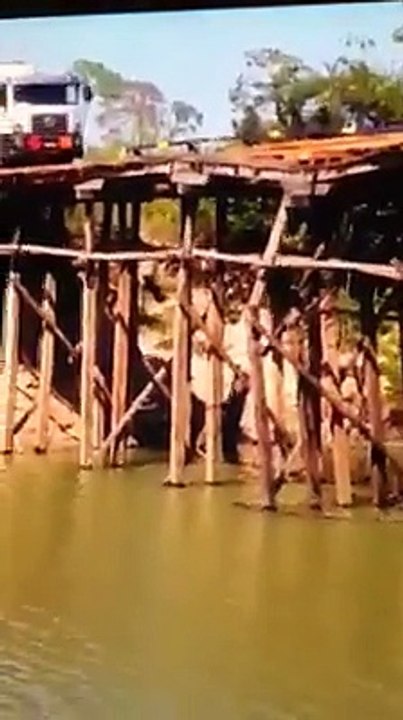 wooden bridge was destroyed
