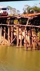 wooden bridge was destroyed