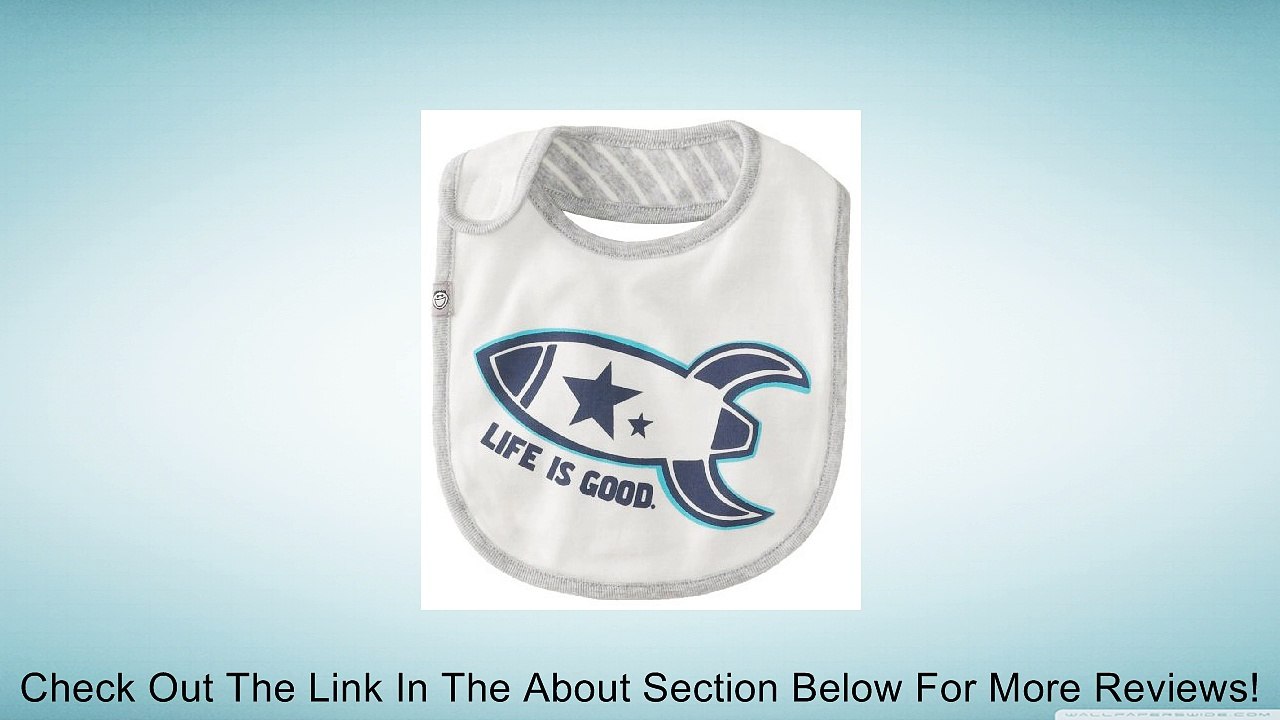Life is good Baby Stripes and Rocketship Bib Review