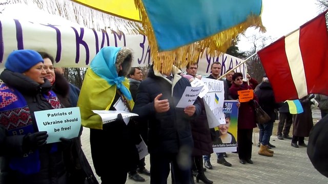 героям слава на пикете у российского посольства 6 3 2015