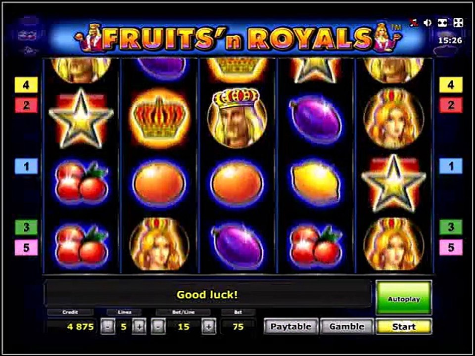 Яркий и необычный слот Fruits andn Royals от клуба Вулкан