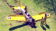 Harrison Ford crash-lands small plane on Los Angeles golf course