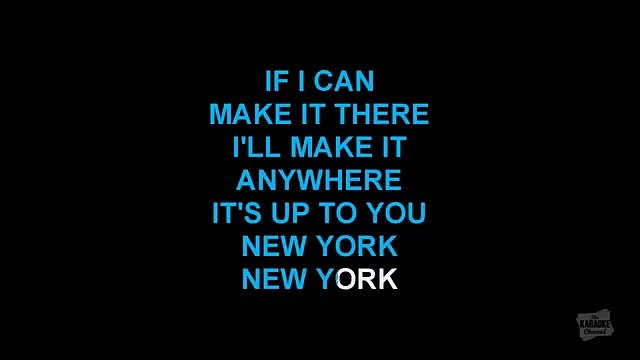 New York, New York in the style of Frank Sinatra karaoke video with lyrics