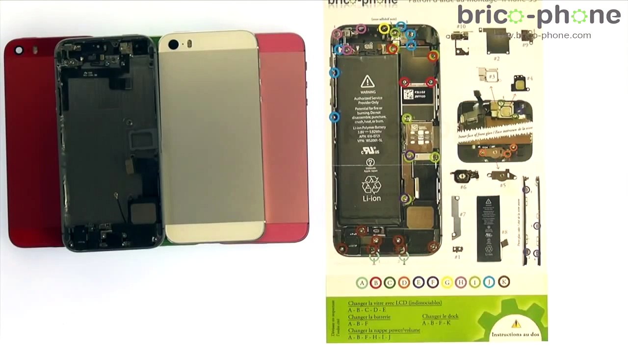 Tuto : iPhone 5S changement de la coque arrière complète en aluminium Démontage + remontage HD