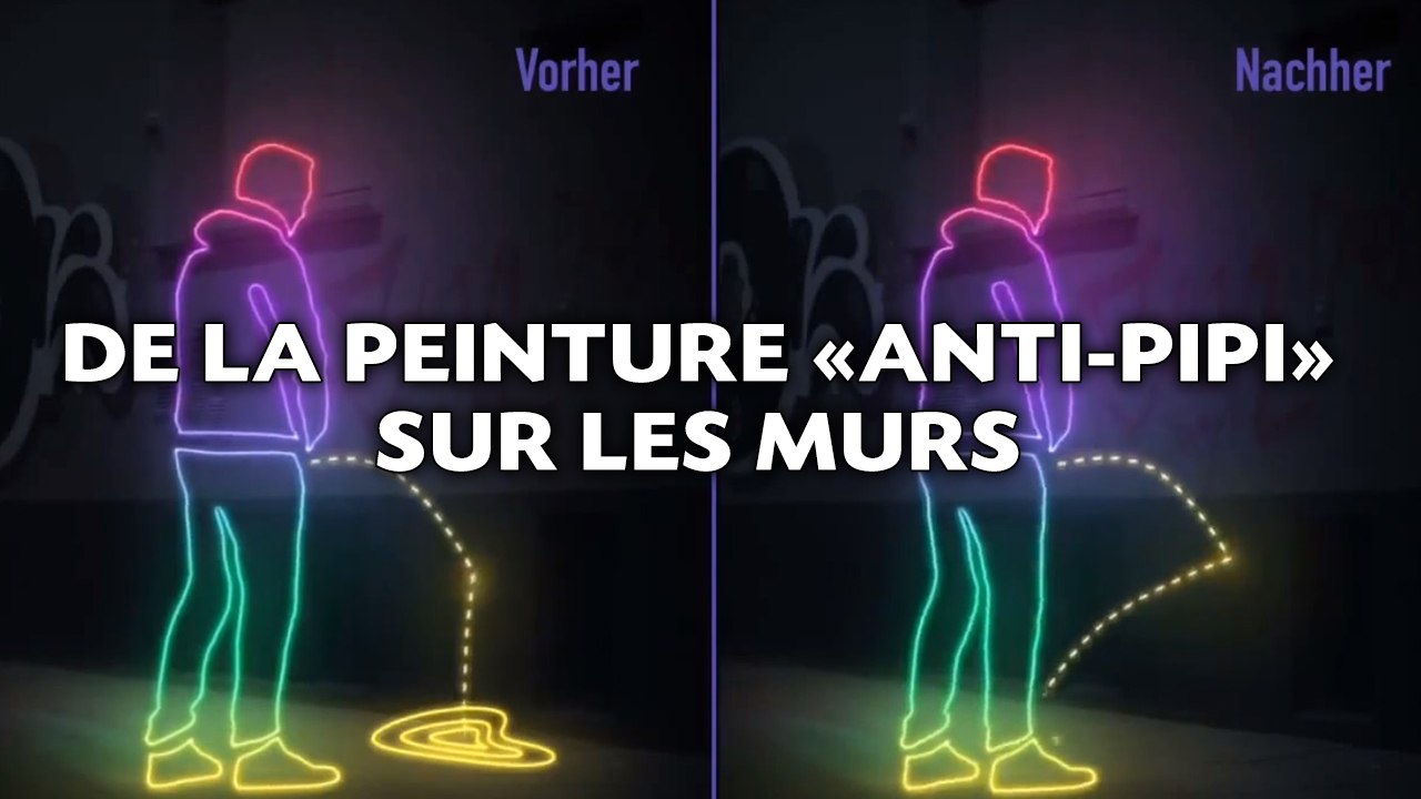 De la peinture «anti-pipi» sur les murs d'une «rue de la soif»