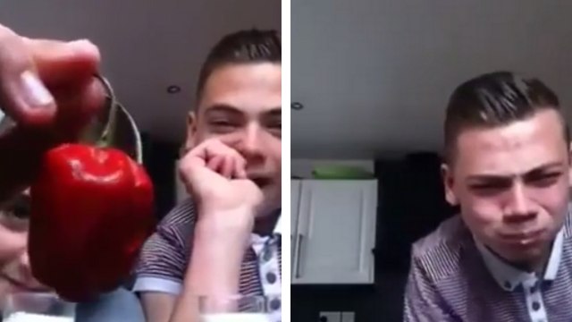 Deux ados mangent le piment le plus fort du monde