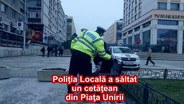 POLITIA LOCALA IASI A SALTAT UN CETATEAN DIN PIATA UNIRII ( iasi1.ro )