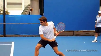 Roger Federer - Slow Motion Backhands in High Definition, Australian Open 2011