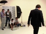 Amazing Roger Federer trickshot on Gillette ad shoot