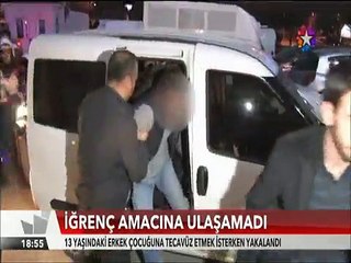 İğrenç amacına ulaşamadı portakal bahçesinde erkek çocuğuna tecavüz etmek isterken yakalandı