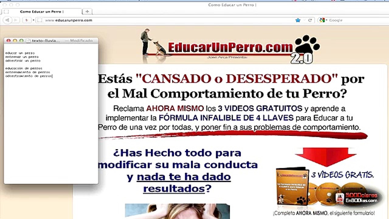 02.Lluvia de ideas para identificar las palabras claves principales   500 Dolares en 60 Dias