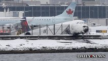 Plane Landing at LaGuardia Airport Skids Off Runway