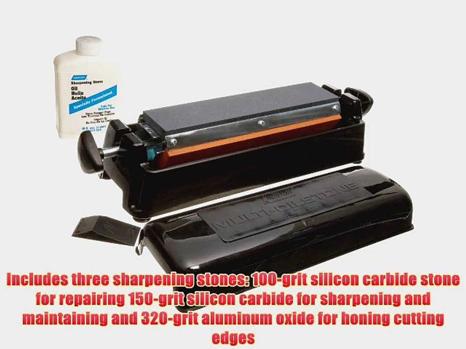 Norton IM313 -11.5 Three Stone Sharpening System - Fine India Medium Crystolon and Coarse Crystolon