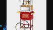 Great Northern Popcorn Old Time Popcorn Popper Machine with Cart 8-Ounce Red