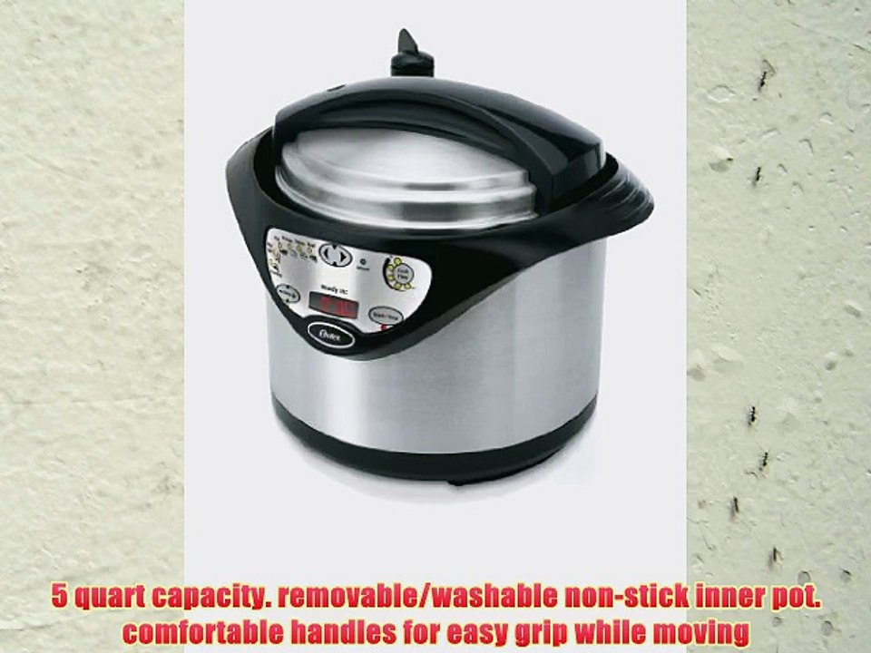 Oster FPSTPC4801 5-Quart Electric Pressure Cooker Brushed Stainless Steel