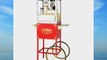 Great Northern Popcorn Red Roosevelt 8 Ounce Antique Popcorn Machine and Cart