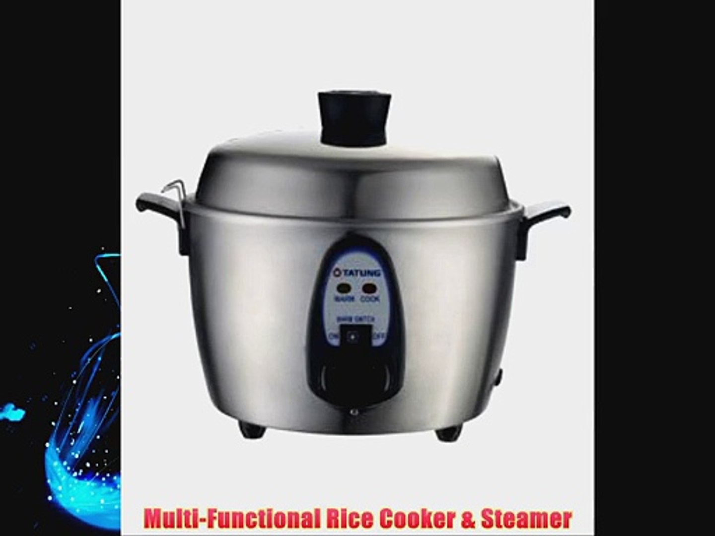 TATUNG 6-Cup Rice Cooker Stainless Steel Multi-Functional TAC-06KN