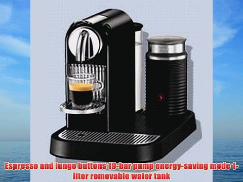 Nespresso D120-US-BK-NE CitiZ Automatic Single-Serve Espresso Maker and Milk Frother Limousine