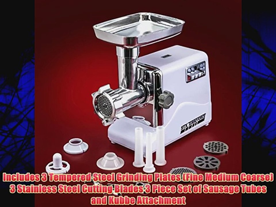 STX INTERNATIONAL STX-3000-TF Turboforce 3-Speed Electric Meat Grinder with 3 Cutting Blades