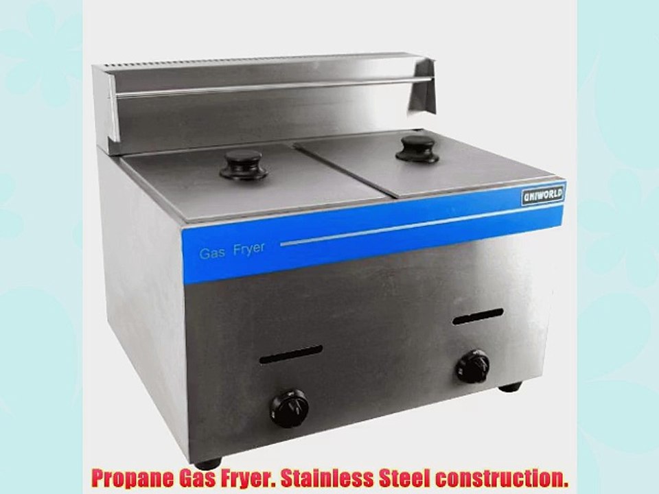 UniWorld Deep Fryer Dual Basket Liquid Propane Stainless Steel UGF-72