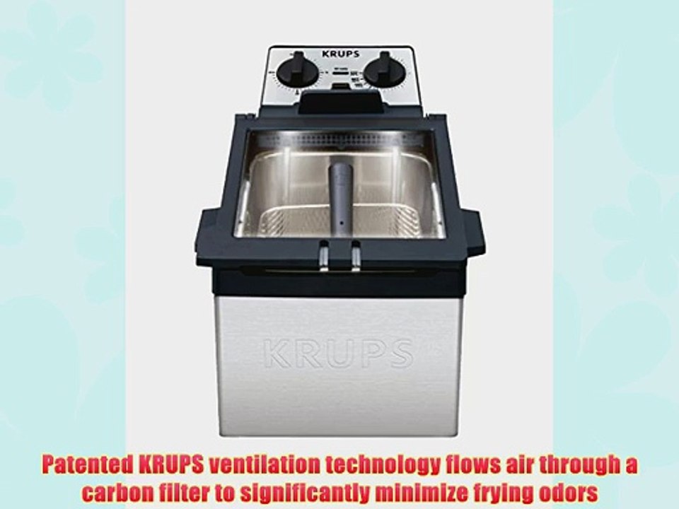KRUPS KJ7000 Expert Stainless Steel Deep Fryer with Ventilation Technology 4.5-Liter Silver