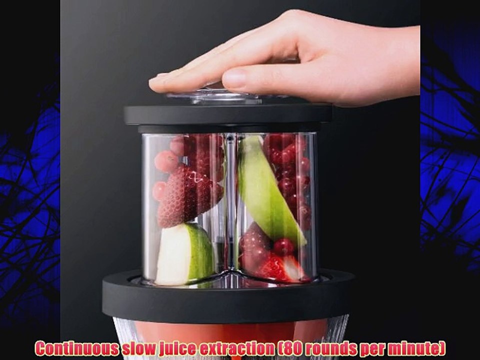 KRUPS ZB500E Infinity Slow Juice Extractor with 2 Stainless Steel Baskets for Juices and Sauces/Smoothies