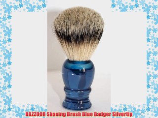 RAZZOOR Shaving Brush Blue Badger Silvertip