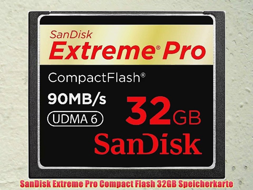 SanDisk Extreme Pro Compact Flash 32GB Speicherkarte