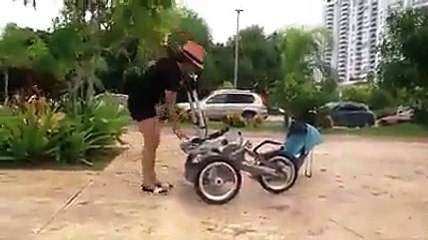 Çocuk Taşıma Arabasından Bisiklete Dönüşen Araç