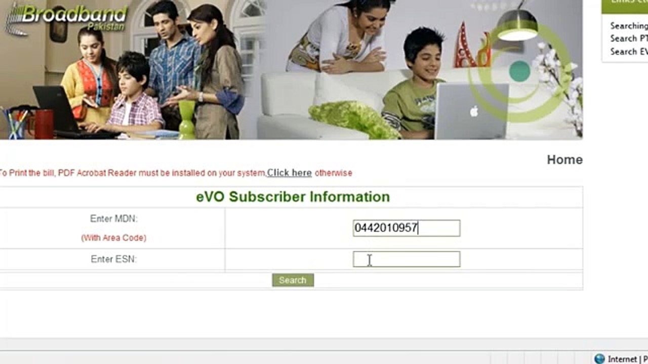 PTCL--EVO-online-bill