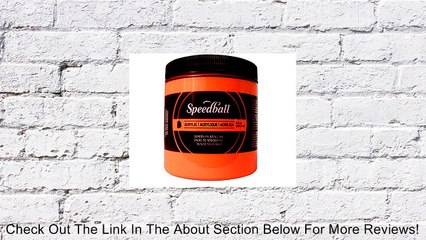 Speedball Acrylic Non-Flammable Screen Printing Ink, 8 Ounce, Fluorescent Orange Review
