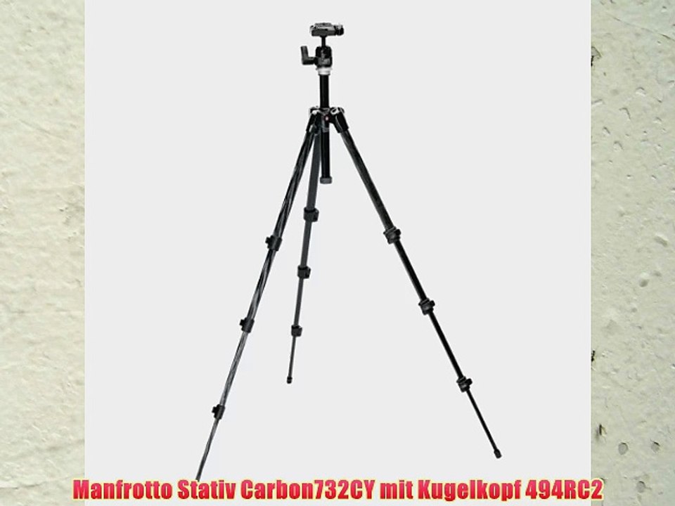 Manfrotto Stativ Carbon732CY mit Kugelkopf 494RC2
