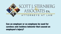 Can I Sue for Employer Negligence or Reckless Behavior That Injured Me