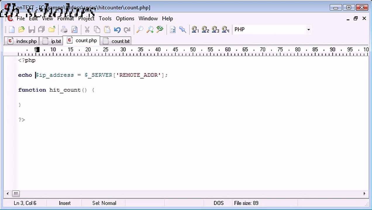PHP Lecture (93) Creating a File Based Unique Hit Counter Part 1_x264